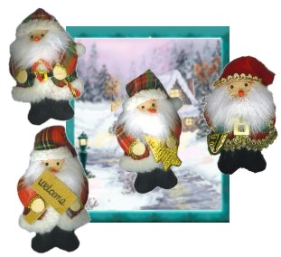 Christmas ''PILLOW'' Santa Brooch Pin Assortment.