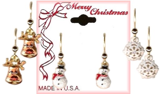 CHRISTMAS Dangle Pierced Earring Assortment