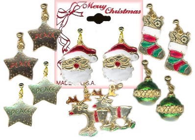 Christmas DANGLE Pierced Earring Assortment