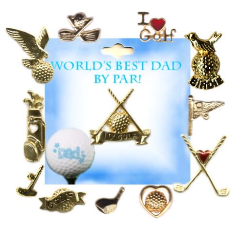 Dad Father's Day Golf Lapel / Hat Pin Assortment