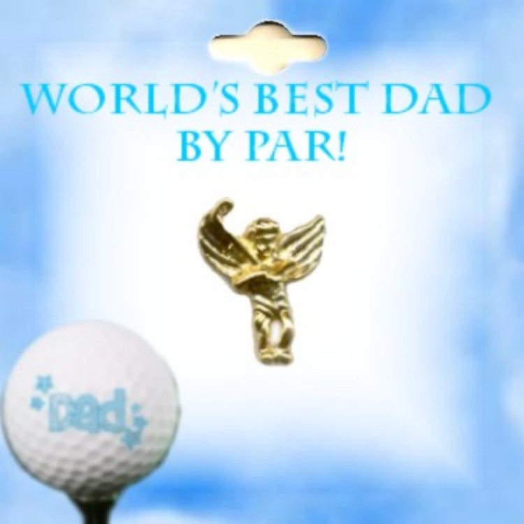 Dad Father's Day Guardian Angel Golf Lapel / HAT Pin