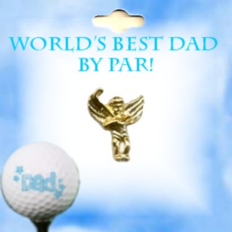 Dad Father's Day Guardian ANGEL Golf Lapel / Hat PIN