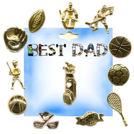 Dad Father's Day Sports Lapel / HAT Pin Assortment