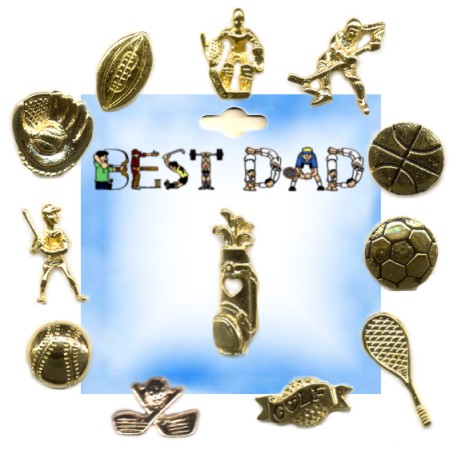 Dad Father's Day Sports Lapel / Hat PIN Assortment