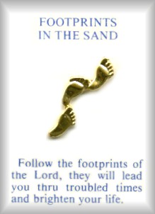 Footprints in The Sand Inspirational  Pins