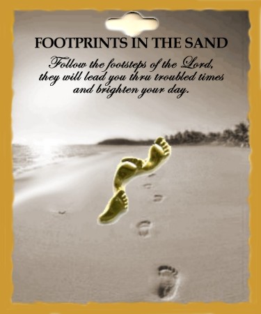 Footprints in the Sand Lapel Pin