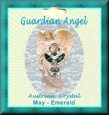 Guardian Angel Austrian Crystal Birthstone PINs