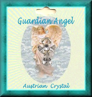 Guardian Angel Austrian Crystal Pin