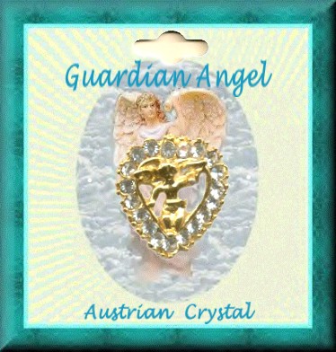 Guardian ANGEL Austrian Crystal Eternity Heart PIN