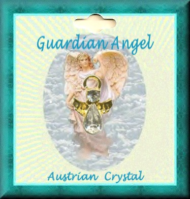 Guardian Angel PIN With 2 Austrian Crystal Stones