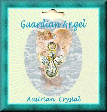 Guardian Angel Austrian Crystal Pin