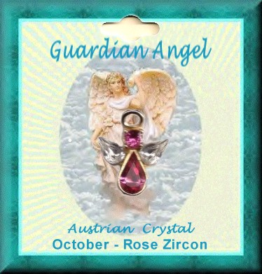 Guardian Angel 4 Stone Birthstone Pins Assortment