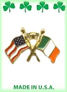 Irish & USA Flag Lapel Pin in 3 Dozen Display