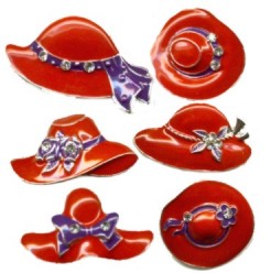 RED HAT Austrian Crystal Brooch Pins