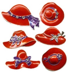 Red Hat Austrian Crystal Brooch Pins