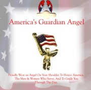 USA Guardian Angel With FLAG Lapel Pin