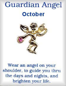 Guardian Angel  BIRTHSTONE Pin