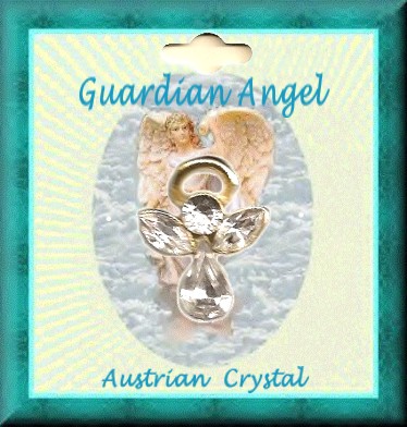 Guardian Angel Austrian Crystal Pin