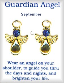 Guardian Angel Birthstone Crystal EarrINgs