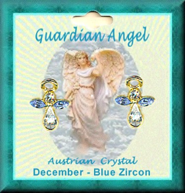 Guardian Angel Birthstone Earrings