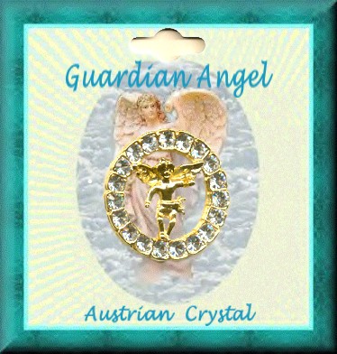 Guardian Angel Eternity Crystal Stone Pin
