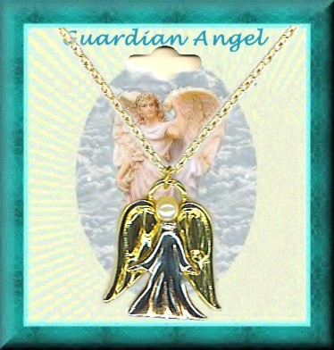 Guardian Angel Necklace two-tone With Pearl