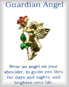 Guardian Angel Rose Pin