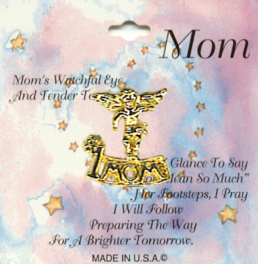 Mother's ''#1 Mom'' ANGEL  PIN