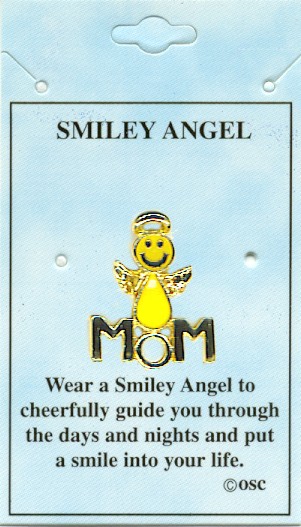 Mother's Smiley Angel Pin