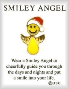 Christmas Santa Smiley ANGEL PIN