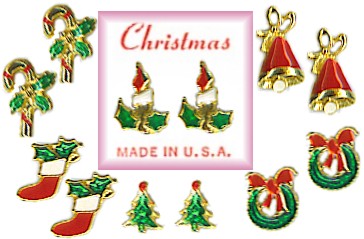 Christmas Assorted Gold & Epoxy EARRING