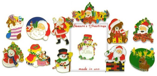 Christmas Cloissone Pin Assortment