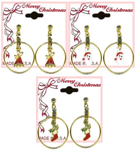 Christmas Eternity Pierced EARRING Assortment
