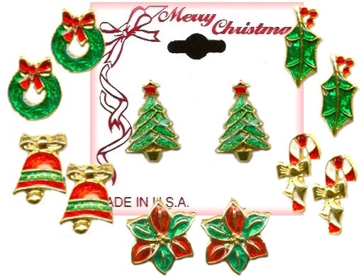 CHRISTMAS Pierced Earring Assortment