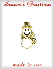 Christmas Smiley Snowman Pin