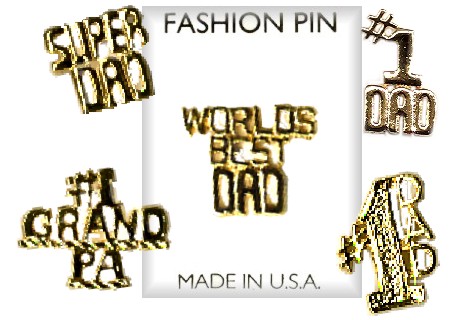 Father & Grandfather Lapel  Pins in 3 Dozen Displays