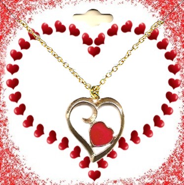 Eternity Heart IN Heart Necklace