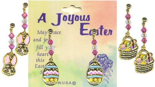 Easter Austrian Crystal Pierced EARRING Assortment