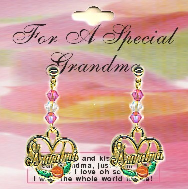 Grandma Austrian Crystal Pierced Earring