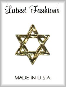 Jewish Star of David Lapel PIN IN Gold Plate