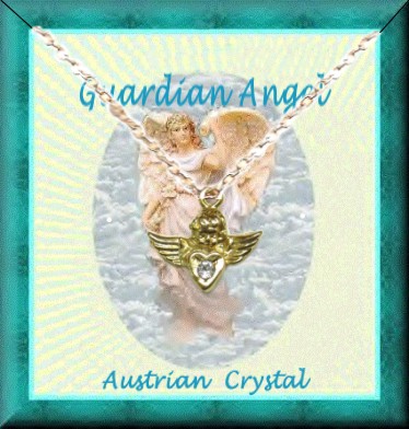 Guardian Angel Austrian Crystal Stone NECKLACE