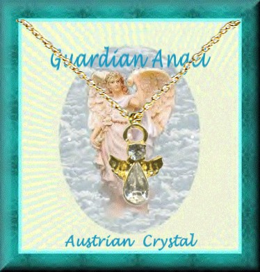 Guardian Angel Austrian Crystal NECKLACE