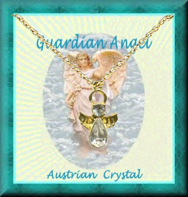 Guardian Angel Austrian Crystal Necklace