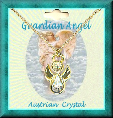 Guardian Angel Austrian Crystal NECKLACE