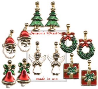 CHRISTMAS Assorted Pierced Earrings Dangle