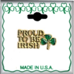 Irish ''Proud To Be Irish'' Lapel Pin