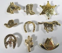 Country Western Lapel Pin Assortment in 36 Piece Display