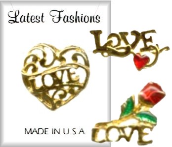 Valentine  ''LOVE''  Pin Assortment