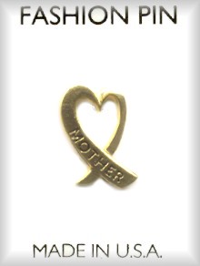 Mother Heart Ribbon PIN