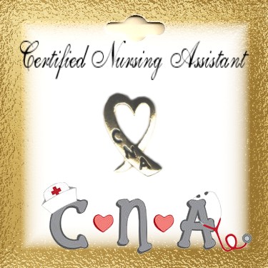 CNA Certified Nursing Assistant Heart Pin